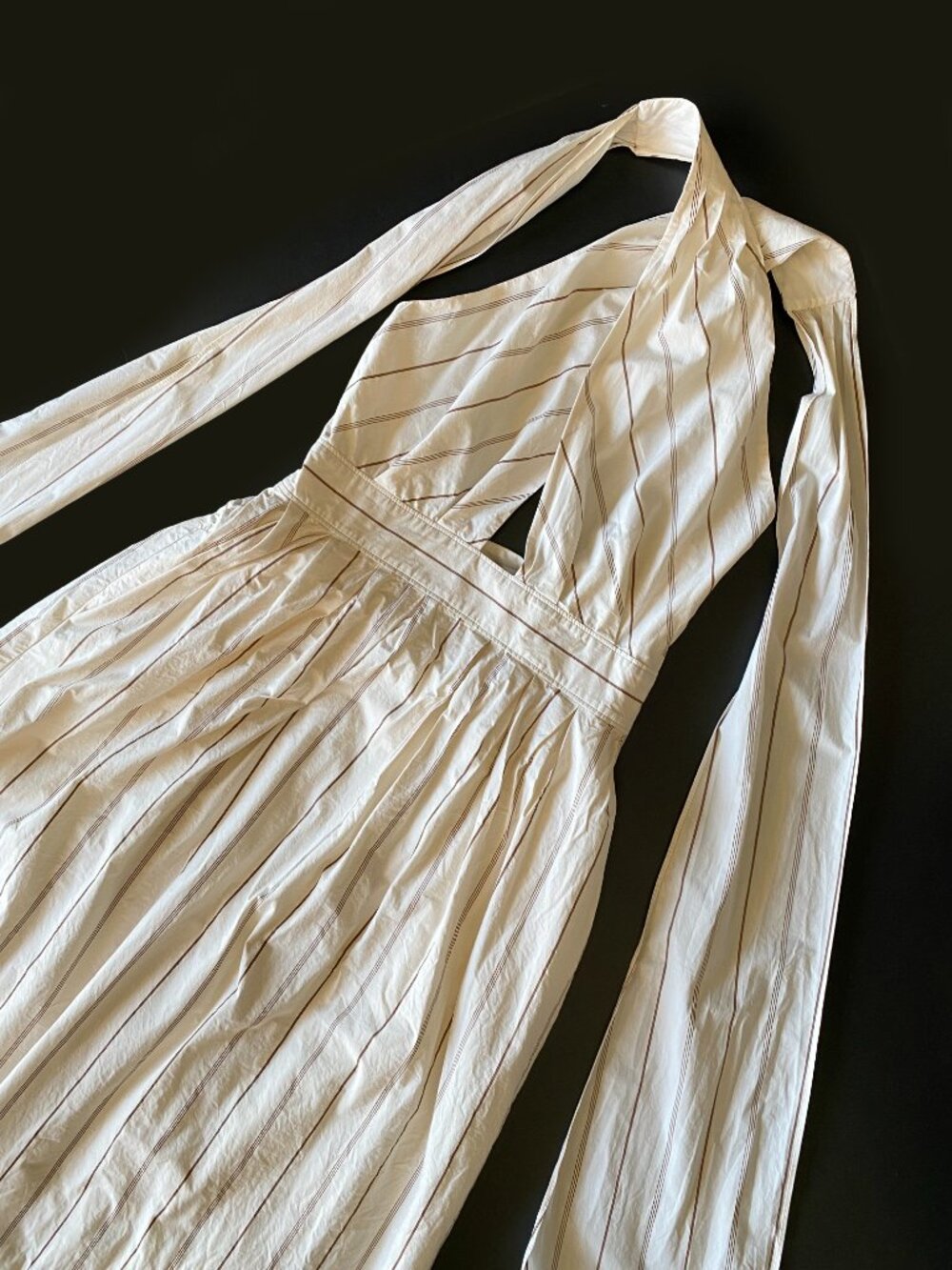 Banana Republic Beige Rhapsody Poplin Maxi Dress Size 6 - Picture 11 of 11